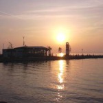 Sonnenuntergang am Strand von Podersdorf am See