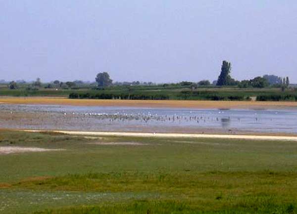 Bei Aussichtsplattform neben der Seezufahrtsstraße aufgenommen (etwa nordost).